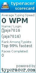 Scorecard for user jaja7816