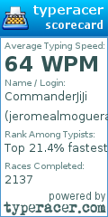 Scorecard for user jeromealmoguera