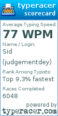 Scorecard for user judgementdey