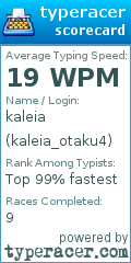 Scorecard for user kaleia_otaku4