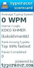 Scorecard for user kokokhmer88