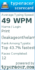 Scorecard for user leakageonthelamp