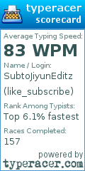 Scorecard for user like_subscribe