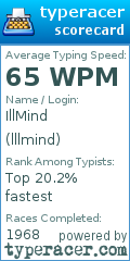 Scorecard for user lllmind