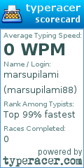 Scorecard for user marsupilami88