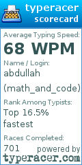Scorecard for user math_and_code