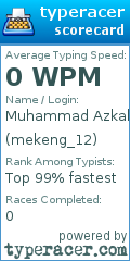 Scorecard for user mekeng_12