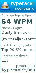 Scorecard for user michaeljacksontoucheskids