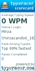 Scorecard for user mirzacandoit_18