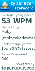 Scorecard for user mobytakedawheel