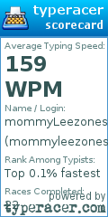 Scorecard for user mommyleezones