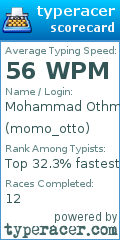 Scorecard for user momo_otto