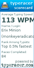 Scorecard for user monkeyeradicator9