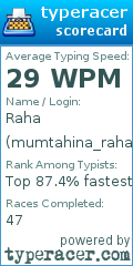 Scorecard for user mumtahina_raha11