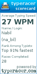 Scorecard for user na_bil