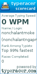 Scorecard for user nonchalantngapmo