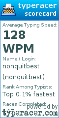 Scorecard for user nonquitbest