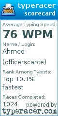 Scorecard for user officerscarce