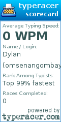 Scorecard for user omsenangombayar