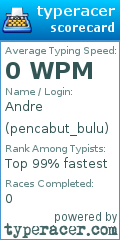 Scorecard for user pencabut_bulu