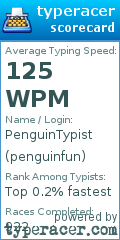 Scorecard for user penguinfun