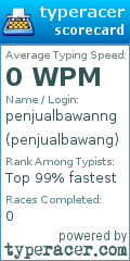 Scorecard for user penjualbawang
