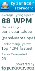 Scorecard for user pensiveantalope