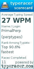 Scorecard for user perptypes