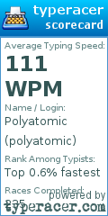 Scorecard for user polyatomic