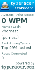 Scorecard for user pomest