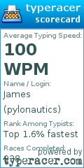 Scorecard for user pylonautics