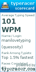 Scorecard for user quesosity