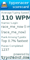 Scorecard for user race_me_now