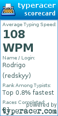 Scorecard for user redskyy