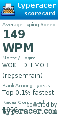 Scorecard for user regsemrain