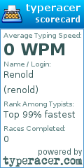 Scorecard for user renold