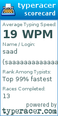 Scorecard for user saaaaaaaaaaaaaad
