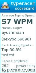 Scorecard for user sexyboi69690