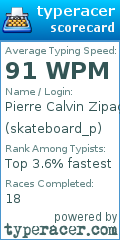 Scorecard for user skateboard_p