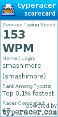 Scorecard for user smashimore