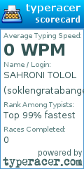 Scorecard for user soklengratabanget