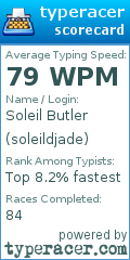 Scorecard for user soleildjade