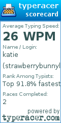 Scorecard for user strawberrybunnylov