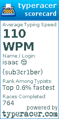 Scorecard for user sub3cr1ber