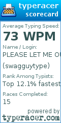 Scorecard for user swagguytype