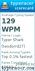 Scorecard for user teodorrd27