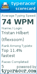 Scorecard for user tflexsoom