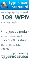 Scorecard for user the_sesquipedalienist