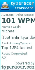 Scorecard for user toothinfinityandbeyond