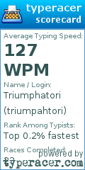 Scorecard for user triumpahtori